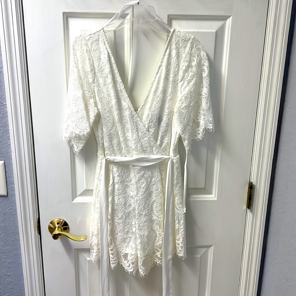 white lace romper